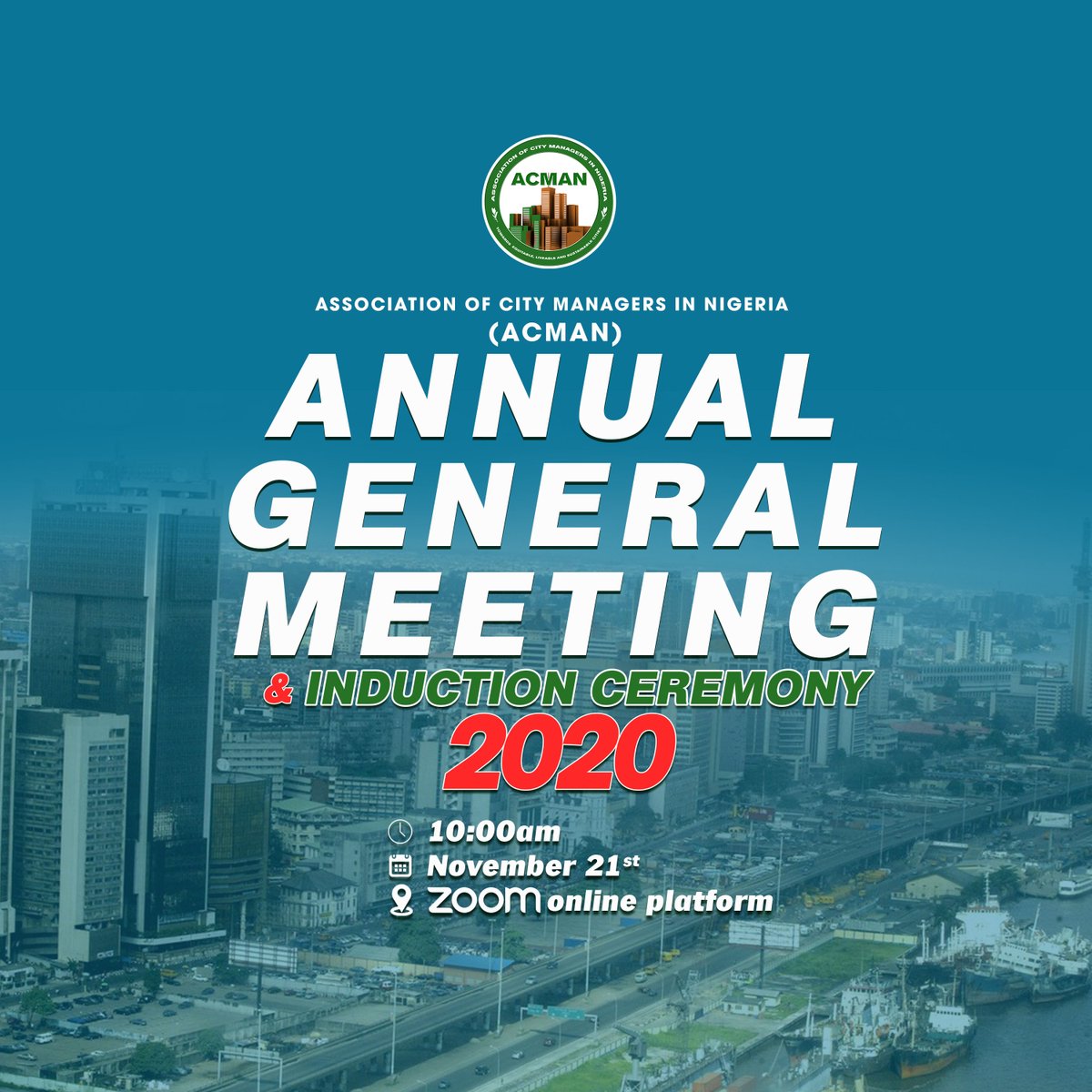 ACMANNIGERIA's tweet photo. ACMAN AGM and Induction Ceremony
21st November 2020
Register to become a member here https://t.co/TU6MufIlvh and follow the instructions.
Deadline for membership registration 2020 is 17th November
#ACMAN https://t.co/2zkRUnEnwx