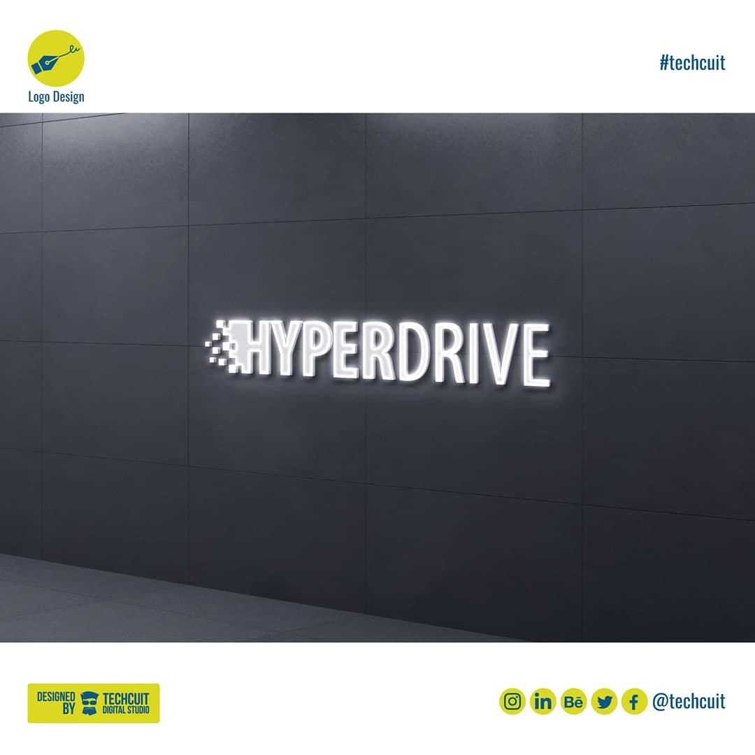 Techcuit's tweet photo. Hyperdrive, a software company based in Abuja commissioned us to create a logo that is timeless with a modern and simple feel to communicate their brand values. 
.
#mondays #mondaymotivation #logotypedesign #branding #mockups #brandidentity #graphicdesigner #techcuit  #technology https://t.co/pry0IMlBo2
