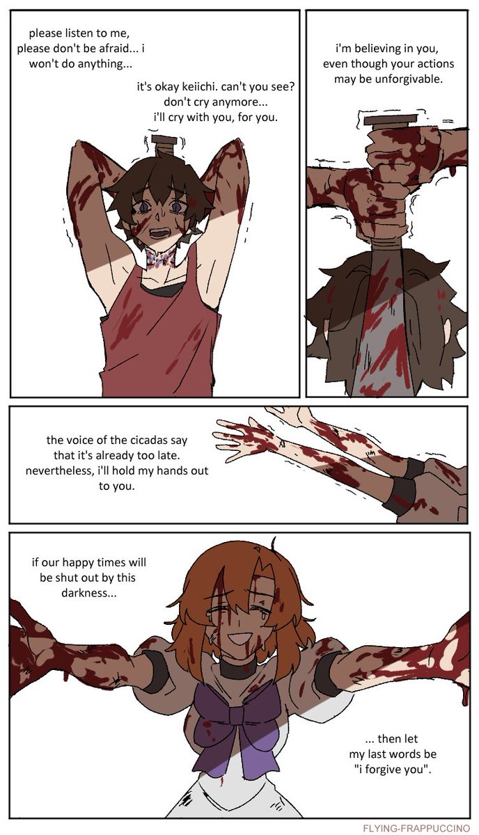 Flying Frappe Higurashi Spoilers Tw Blood Murder Dear You Cry ひぐらし