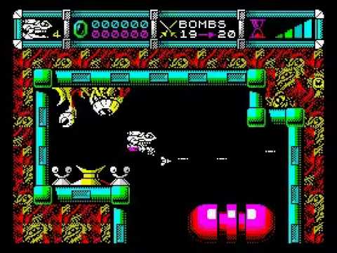 My favorite is the sadistic Cybernoid... a very weird little game. It's a SLOW shmup. It's a flip-screen shooter. In a weird way, it's almost a puzzle game, until all hell breaks loose. It's horrifyingly difficult & weirdly alluring, one of those "there's nothing like it" games.