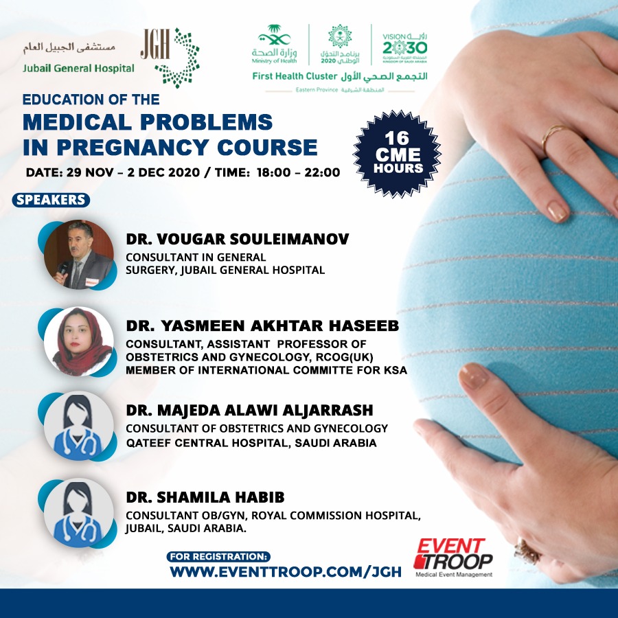 EventTroop's tweet photo. EDUCATION OF THE MEDICAL PROBLEMS IN PREGNANCY COURSE
16 CME HOURES
PHYSIOLOGICAL CHANGES IN PREGNANCY
DATE:  29 Nov - 2 Dec , 2020
TIME: 18:00 - 22:00 PM
For Registration: 
https://t.co/giuBjWzAsN
#eventtroop https://t.co/HWPwAc7yKW