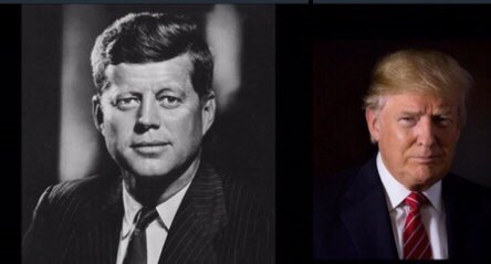 LinSD13's tweet image. #FunWithHair

#Q &amp;amp; A: Anyone ever notice the similarity of the JFK &amp;amp; @realDonaldTrump coiff’s?
:
