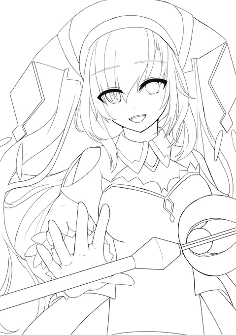 #皆さん線画と塗った後を見せてください
線画はなるべくきれいに描くように努力してる 