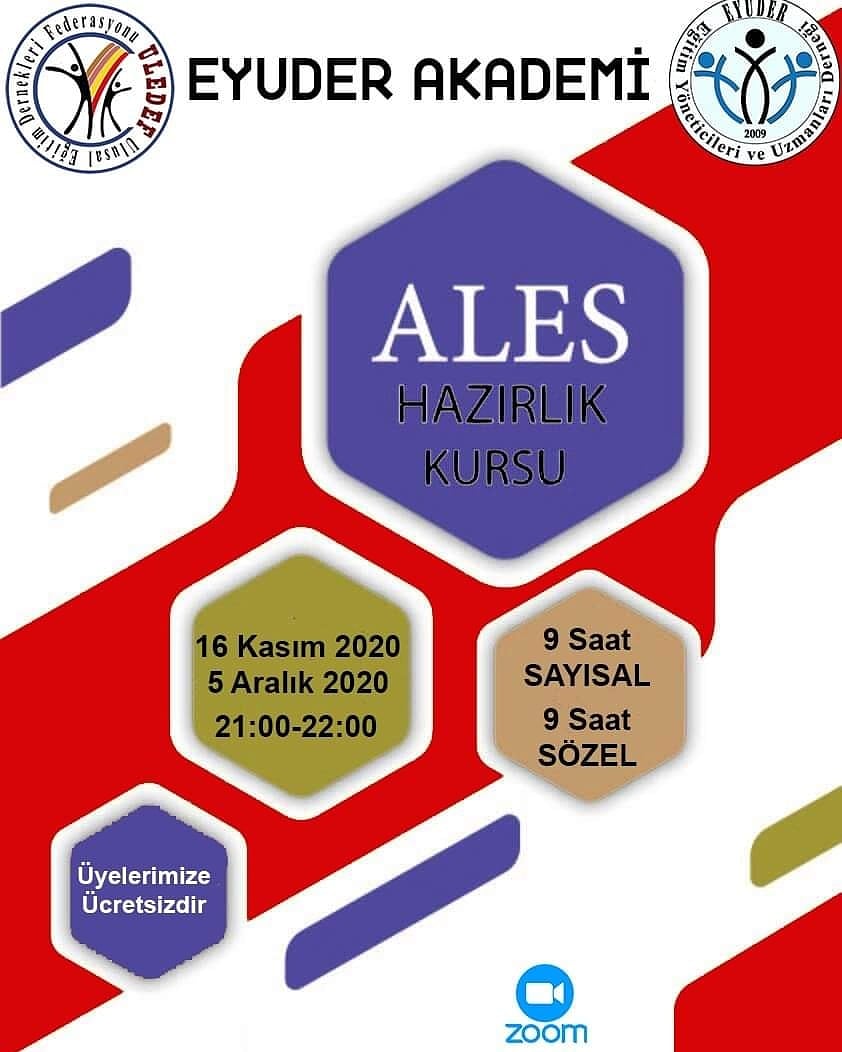 eyuder's tweet photo. #EYUDER AKADEMİ - ÖSYM #ALES HAZIRLIK KURSU BAŞLIYOR.

Eğitim Yöneticileri ve Uzmanları Derneği (EYUDER) olarak üyelerimiz için hazırlamış olduğumuz #ücretsiz Online ALES Hazırlık kursumuza aşağıdaki linkten kayıt yaptırabilirsiniz

Başvuru Linki: 
https://t.co/ZiKshqRY0o https://t.co/qtcxwTHoR3