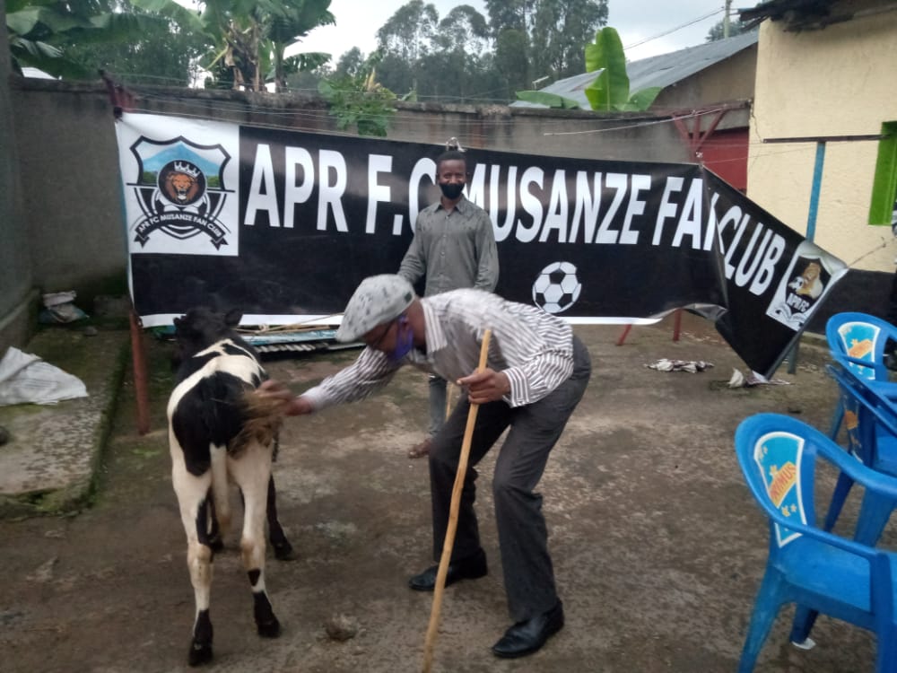 mjohnclaude's tweet photo. Umunsi wejo App Musanze Fan Club yahiguye umuhigo yari yarihaye wo guha Inka umukunzi wayo Bugingo Eulade yari yamuhaye mubukwe bwe bwabaye ku itariki ya 18/8/2020.iki gikorwa kikaba cyari gihagaze amafaranga angana n'ibihumbi 250000 kugura Inka no kwiyakira . https://t.co/ZxfG3ul4nY