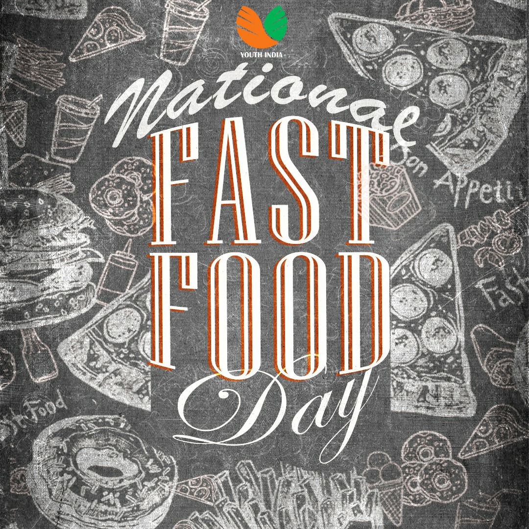 YouthIndia_FDN's tweet photo. "Never underestimate the power of #fastfood to make you happy cause that's all a busy person needs." Let our taste buds enjoy the yummy fast food by indulging in all our favorite treats. Celebrating #Nationalfastfood day by dedicating every meal to a different variety of food. https://t.co/dr6AqEp7DG