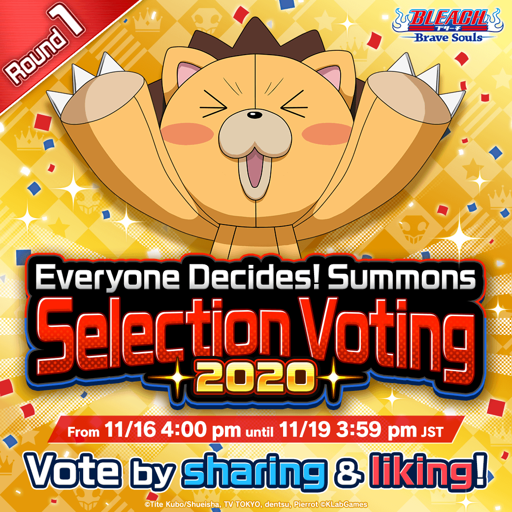 bleachbrs_en's tweet photo. Everyone Decides! Summons Selection Voting Round 1!
Vote by liking or sharing the characters in our album on Facebook!
We will pick the top 6 characters from each round to be in an upcoming Summons!

Details here:https://t.co/Ao4uW5kRbL
#BraveSouls https://t.co/V2sRlG2Yfv