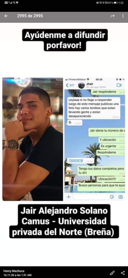 Lady_Maria1D's tweet photo. PORFAVOR AYUDA! SE SIGUEN LLEVANDO A LA GENTE QUE ASISTIERON HOY AL CENTRO y No hay ningún medio cerca!
#LosQueremosVivos #PeruEstaDeLuto #PeruDesperto #Peruinforma #PNPOrganizacionCriminal #PoliciasContraElPueblo #PoliciasAsesinos #Policiacorrupta @ChalecosAmarill #Anonymous https://t.co/WI9wwJE2y0