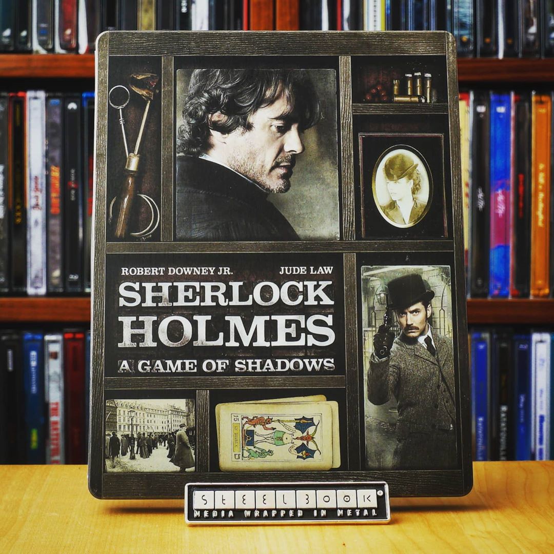 thesteelbookguy's tweet photo. Sherlock Holmes: A Game of Shadows (4K UHD)

I remember this to be the first Dbox movie I ever watched even though it wasn't the best choice for Dbox 😅.

#sherlockholmes #steelbook #yeszavvi #robertdowneyjr #rachelmcadams #judelaw #comedy #detective #mystery  #gameofshadows https://t.co/7tuzIkZQep