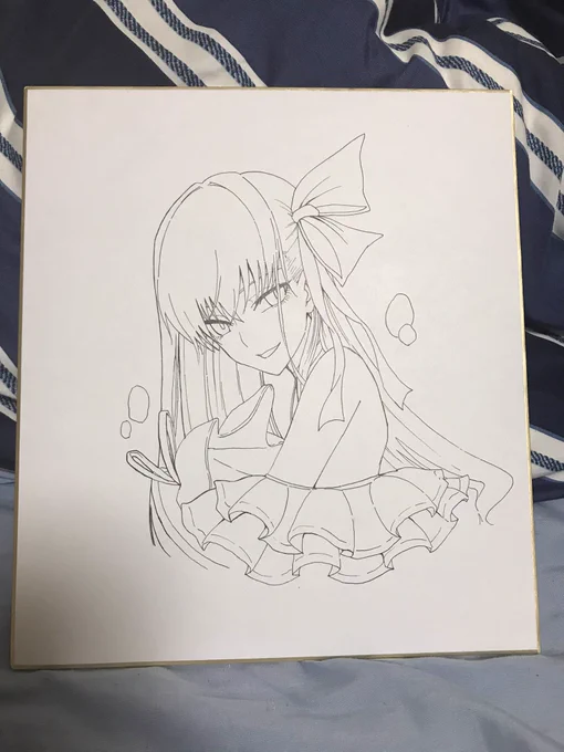 #皆さん線画と塗った後を見せてください 