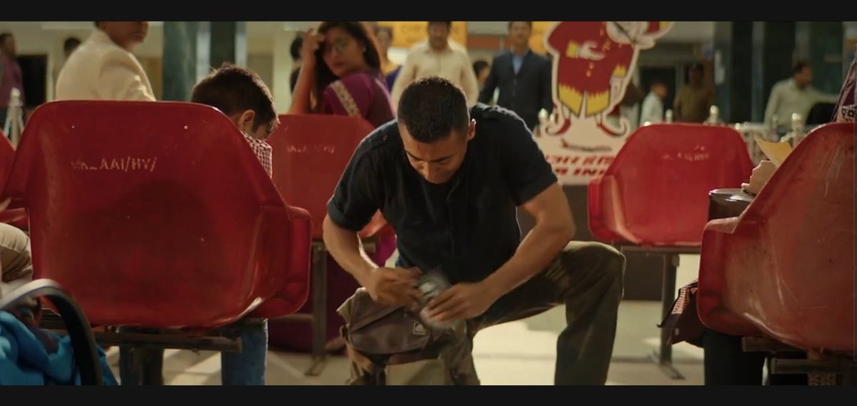 4)Airport Scene Rajangam's PictureThe is very unnoticeable because I found this by watching it for the 9th time. Maara's used his precious dad's picture to write is house address while begging money for the plane tickets.This shows how much Maara's love his dad(Thread)