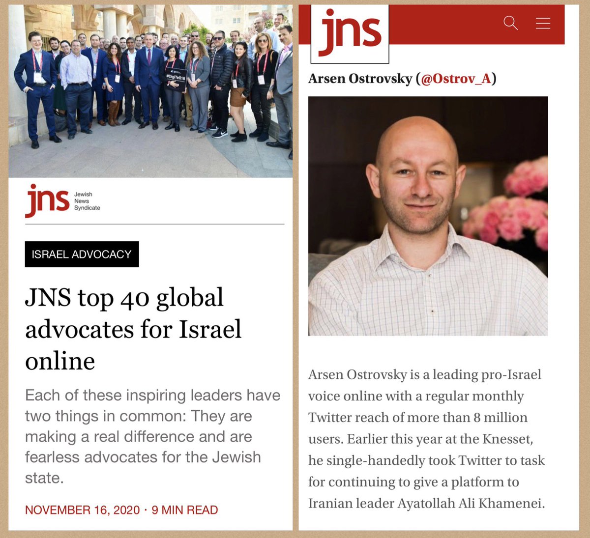 ZC_NSW's tweet photo. Mazal Tov 🙌 to ZCNSW’s very own Director of Israel Affairs, @Ostrov_A, who was just named by @JNS_org one of ‘Top 40 Global Advocates for #Israel Online’ 🇮🇱🇮🇱🇮🇱

You can see full list here, with all the inspiring leaders &amp; advocates from around the world: https://t.co/bdJZVPXDmY https://t.co/vXi9VsuRgl