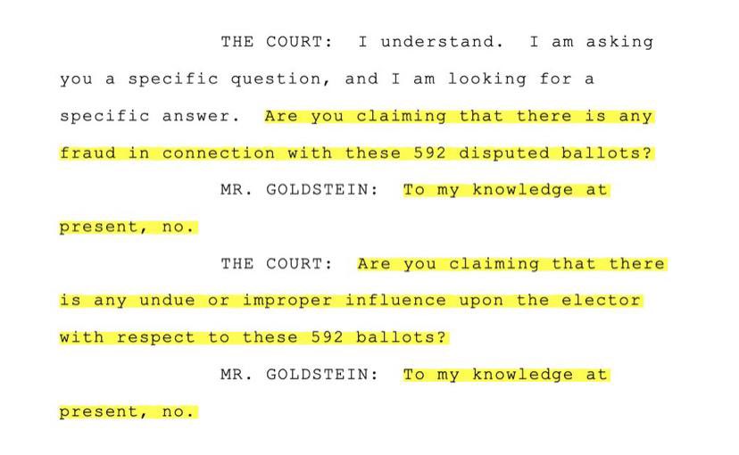 Peaty35's tweet photo. @NowSmall @DineshDSouza Fun fact, courts are public record. Here’s a court transcript. So I’d say that “show me the proof” comes from the fact that not one of these multiple law suits has shown ANY reasonable legal proof for any of the claims... https://t.co/lEWES8rZhR