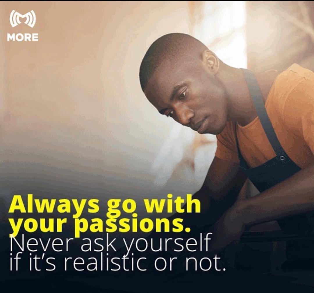 MOREBuzzAfrica's tweet image. #MONDAYMOTIVATION: Always go with your passion. Never ask yourself if it’s realistic or not.

Folllow @morebuzzafrica for more interesting contents!

#MOREApp #MondayMotivation #MondayVibes