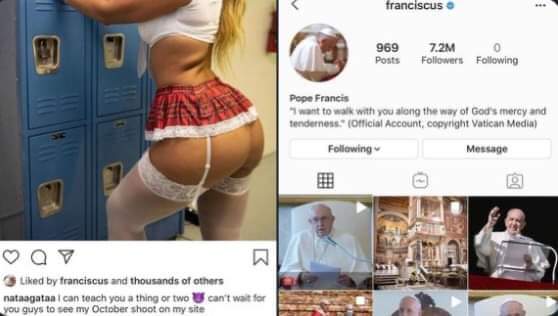 The pope is horny