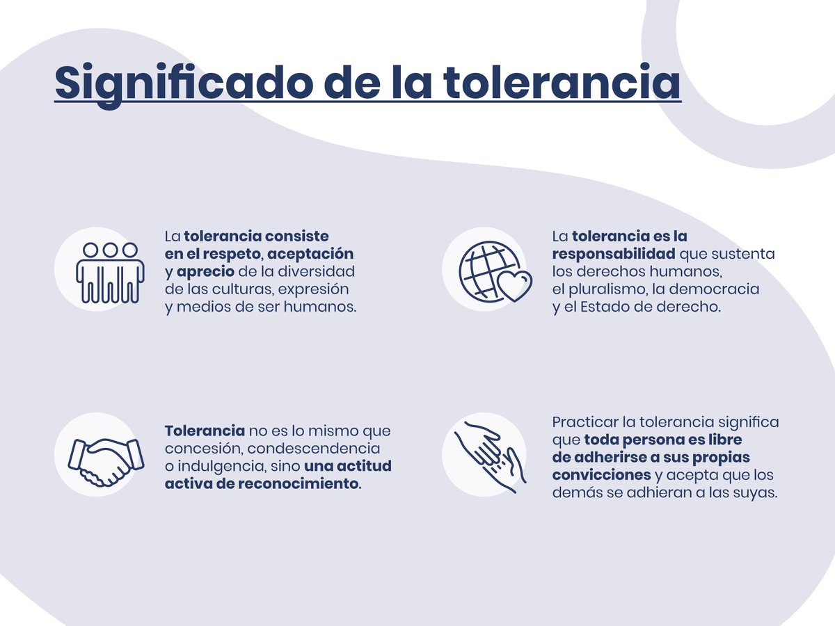clinica universitaria psicologia ucm on twitter hoy es el dia internacional de la tolerancia la finalidad de este dia es senalar que la tolerancia reconoce los derechos humanos universales las libertades fundamentales de twitter