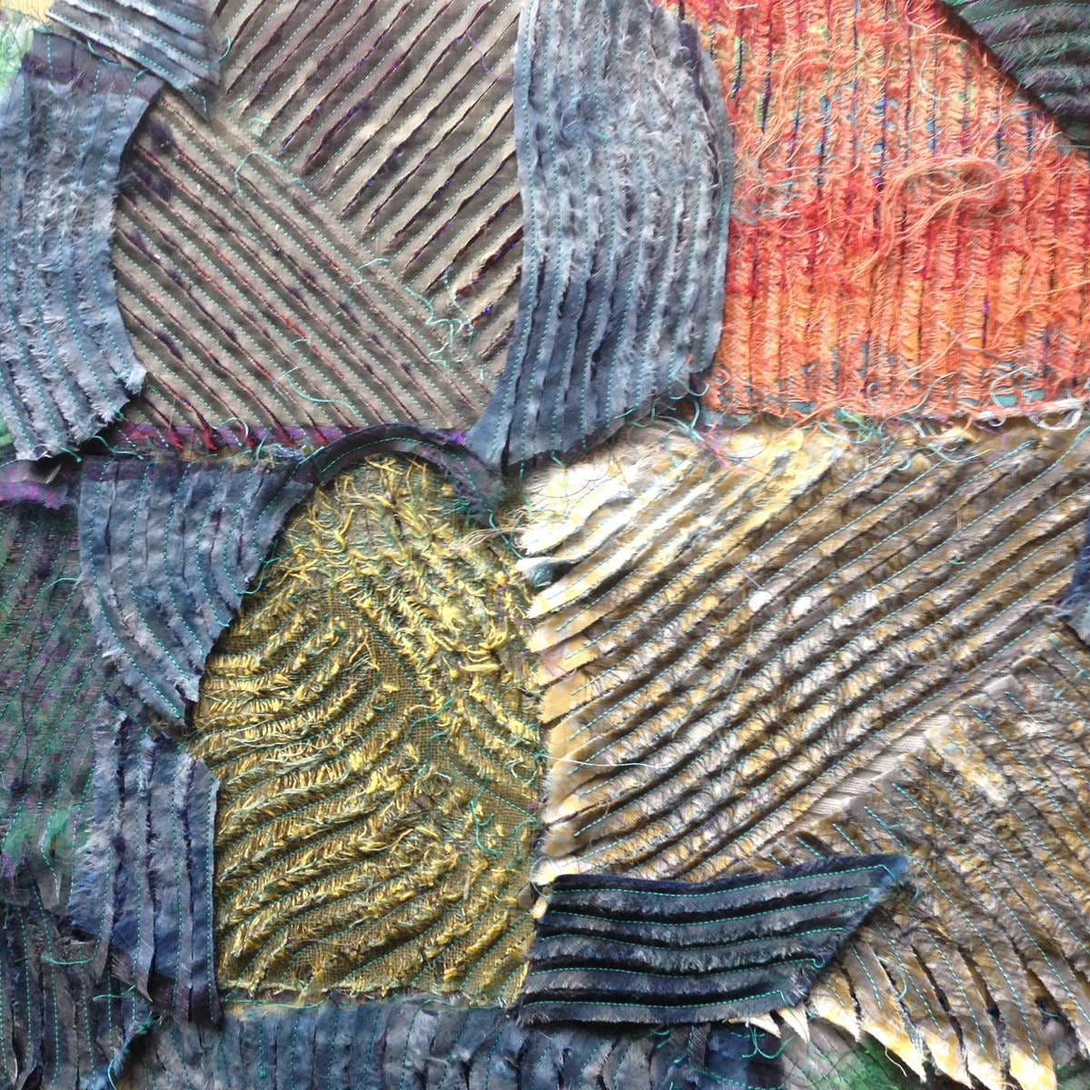 ArtCarousel's tweet photo. Soft and sumptuous faux chenille by Ruth. #chenille #fauxchenille #reveal #layers #textiletechniques #softcolours #stitching #slashing https://t.co/qytWoxClRz