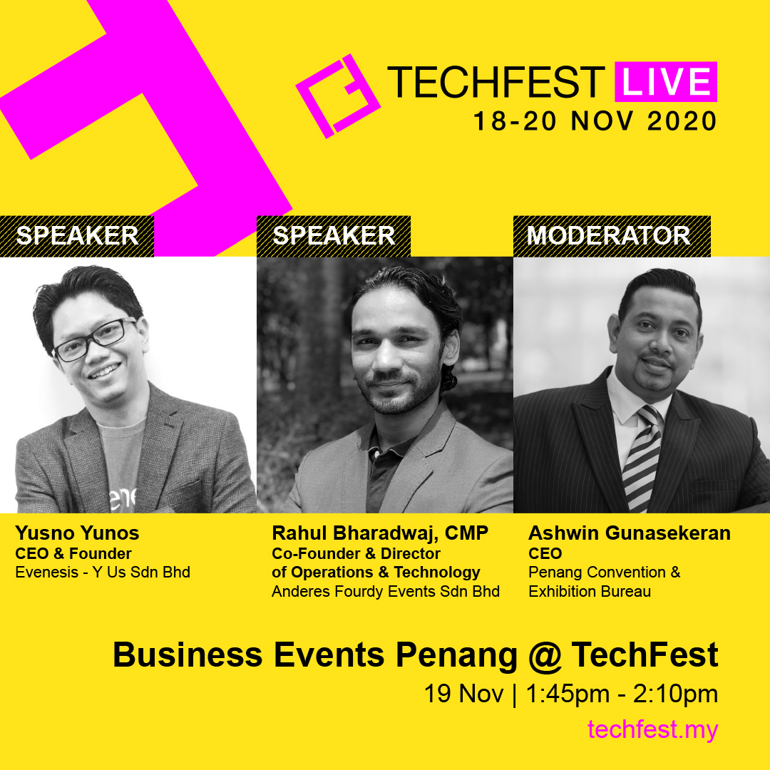 PCEB_MY's tweet photo. #BusinessEventsPenang makes an appearance at @TechFestMY this week!
Join 2 of #BusinessEventsPenang's tech wizards - @AnderesFourdy & @evenesis as they share their expert insights with PCEB at #TechFestPenang!
#Techfest2020 #TechFestPenang #RenewReframeReimagine https://t.co/3x3ucUiE2t