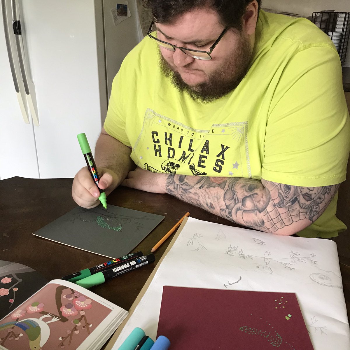 islwynartproj's tweet photo. Last week we had a slight #COVID19 scare so had to isolate and missed seeing Aled and Gethin. Can’t wait to see them and get on with some artwork. Exciting!
#artclub #inclusiveart #learningdisabilities #DownSyndrome #autism #abstractart #natureart #outsidersrt #artforeveryone https://t.co/rJiUOGSXtq