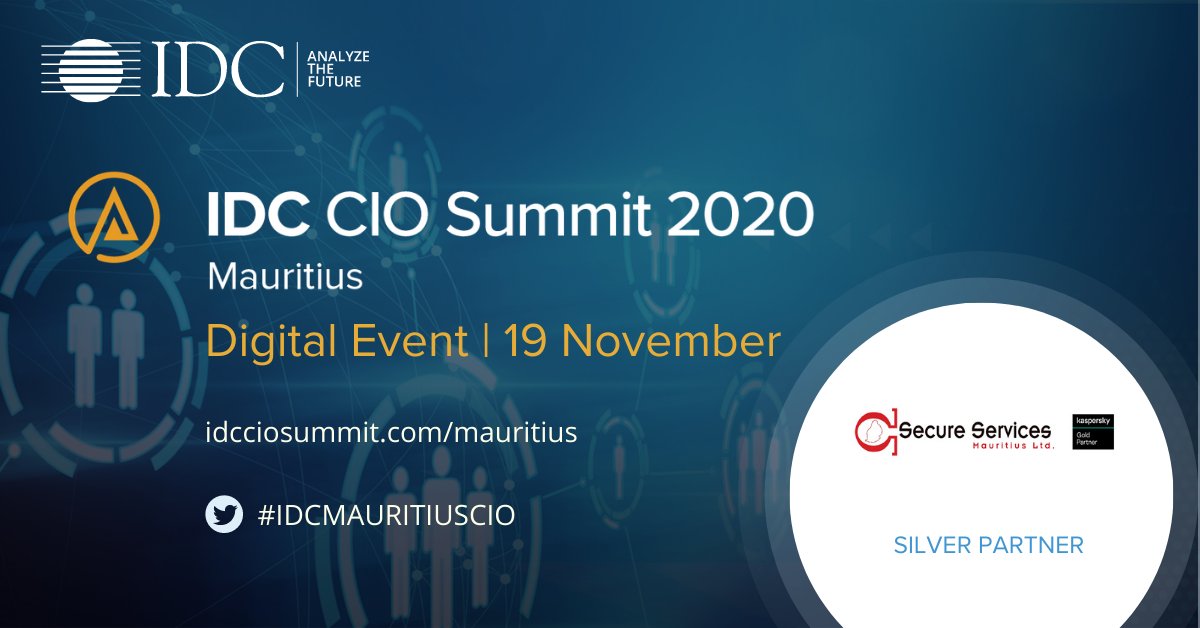 ramabhardi's tweet image. Delighted to have #SecureServices as "Silver Partner"at #IDCCIOSummit Mauritius #DigitalEvent
Join us on #Nov19 | 11 am #Mauritius to hear from the respected industry experts
For more info : idcciosummit.com/mauritius/

@IDC #IDCMauritiusCIO #IDCDigital #racetoreinvent #CIO #IDCMEA