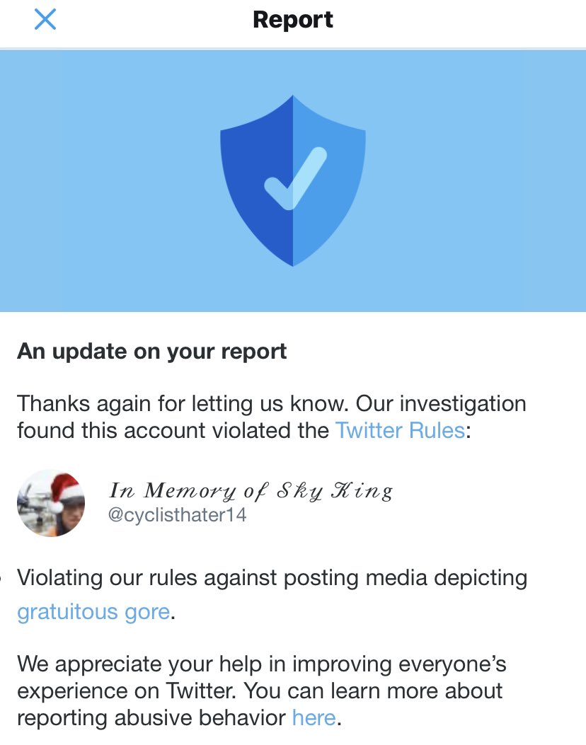 Deplatform_Hate's tweet photo. No. 77 in the graveyard of racist and antisemitic accounts is @cyclisthater14 . Keep reporting messages that contravene the rules of @twitter. #DeplatformHate https://t.co/IpzV81yOUh
