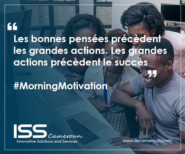 isscameroun's tweet photo. Les bonnes pensées précèdent les grandes actions. Les grandes actions précèdent le succès.
Bon début de semaine

#isscameroun #vidéosurveillance #sécurité #MorningMotivation https://t.co/vlImYLMzZN