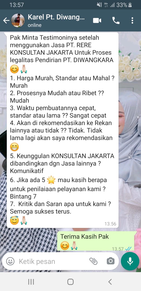 RereKonsultan's tweet photo. Testimoni Client Pembuatan PT wilayah Jakarta

#konsultan #jasa #pt #cv #yayasan #pma #siup #nib #oss #sbu #kta #siujk #skup #migas #jasapembuatanpt #jasapembuatancv #jasapembuatanlegalitas #konsultanjakarta #rerekonsultan #rerekonsultanjakarta #ptrerekonsultanjakarta https://t.co/4cOVMrkova