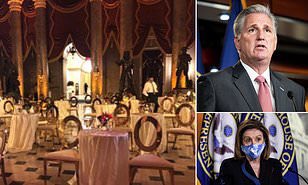 House Republicans follow Democrats' lead in canceling Capitol dinner for new members amid backlash over 'hypocritical' flouting of COVID restrictions Maybe they saw this ? https://www.dailymail.co.uk/news/article-8952763/House-Republicans-cancel-Capitol-dinner-new-members-amid-backlash-COVID-risks.html