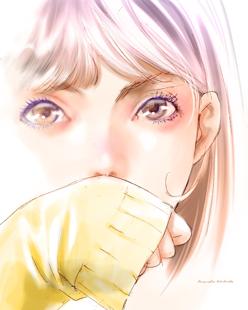 #皆さん線画と塗った後を見せてください 
