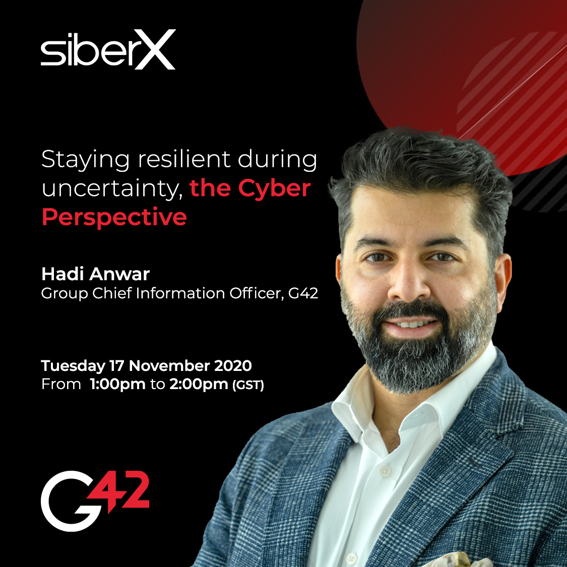G42ai's tweet photo. Join Hadi Anwar, Group CIO at #G42, at the Intercontinental #CISO Forum to learn about the challenges and solutions of leading information security programs.
Live tomorrow, Tuesday 17, from 1 pm to 2 pm (GST Time).
Register here: https://t.co/uR3XlosJlo
#Group42 #Cybersecurity https://t.co/fFSVX6Ut9o