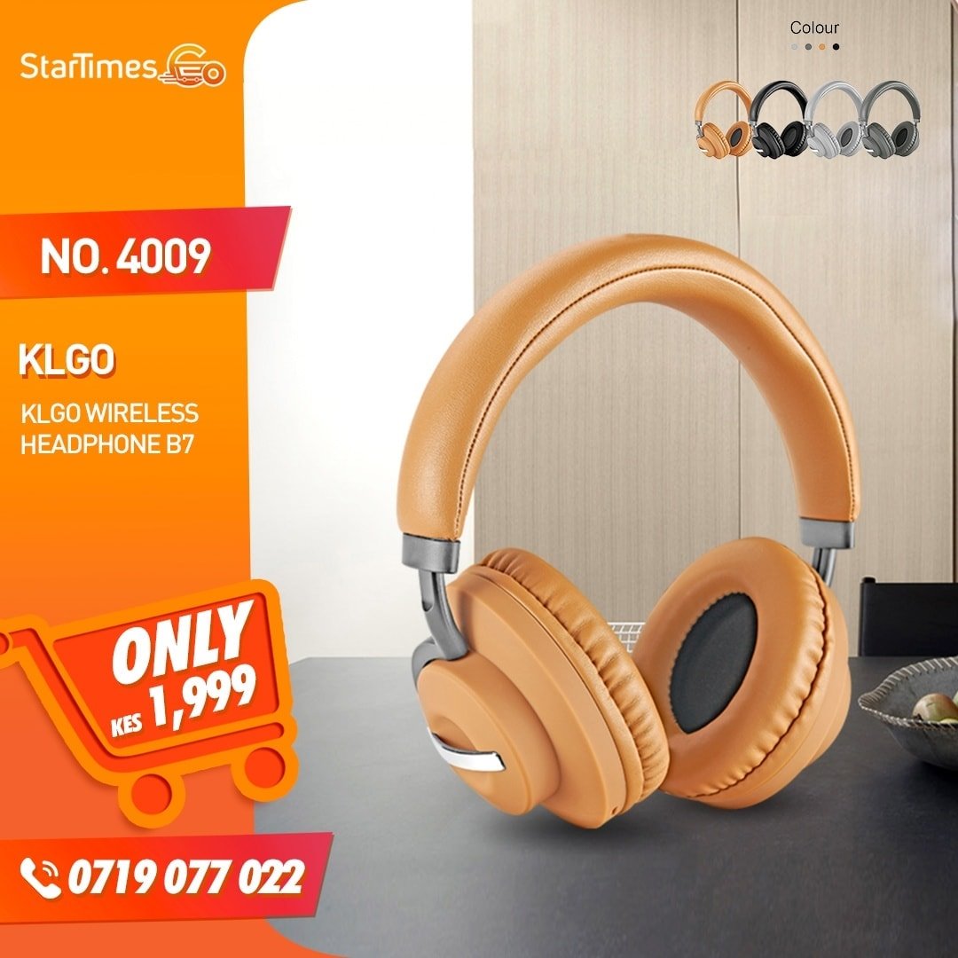 music with KLGO Wireless Headphone B7 
