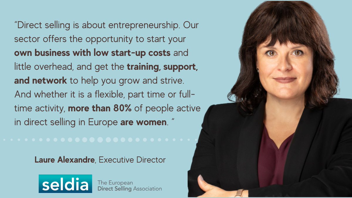 SeldiaEU's tweet photo. Direct selling provides entrepreneurship opportunities for over 15 million people in the European Region. During the Global Entrepreneurship Week, we will be sharing more on our contribution to #Entrepreneurship. Stay tuned!
#GEW2020 #directselling #DirectSellingIs https://t.co/A5s3c9VMtH