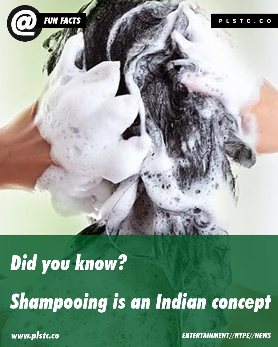 Shampoo was invented in India, not the commercial liquid ones but the method by use of herbs. The word 'shampoo' itself has been derived from the Sanskrit word champu, which means to massage. #facts #fact #knowledge #didyouknow #factsdaily #truth #india