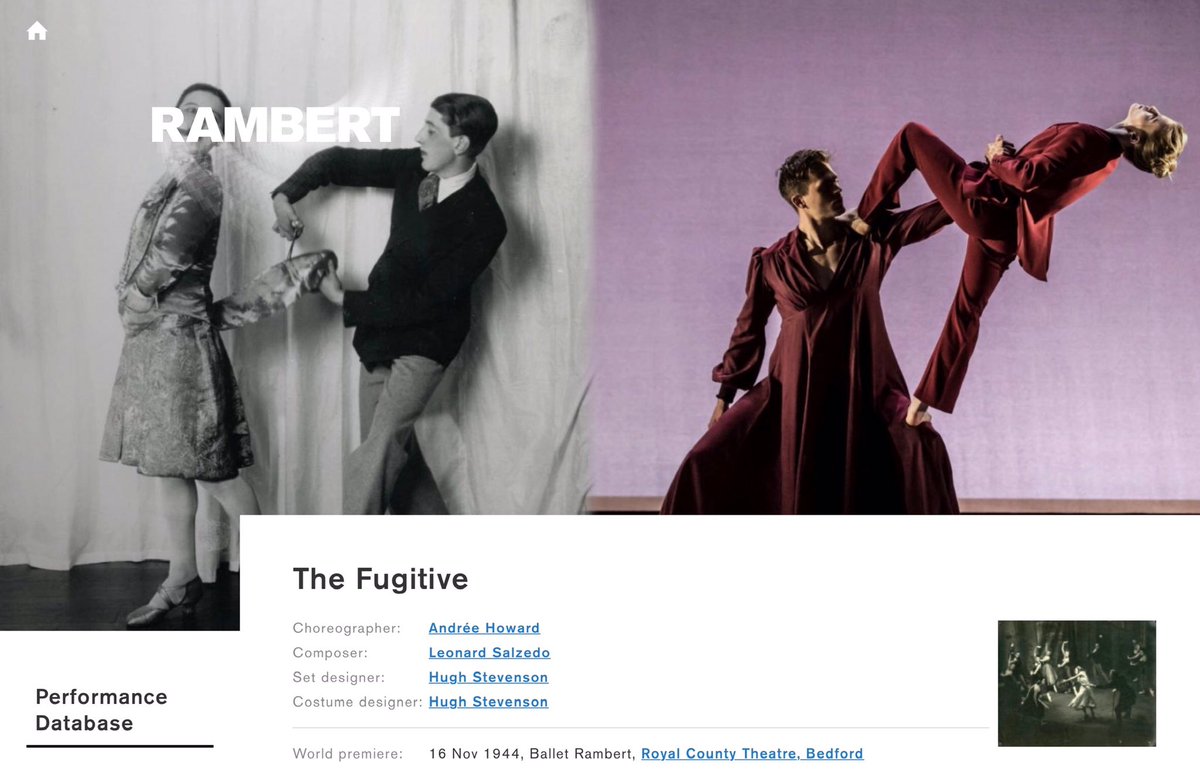 leonard_salzedo's tweet photo. 16 November 1944 Leonard Salzedo’s 1st commission for @Rambertdance ‘The Fugitive’ with choreography by Andrée Howard &amp; set &amp; costume design by Hugh Stevenson had its world première at the Royal County Theatre, Bedford #OTD #BritishBallet #BritishComposers #WorldPremière https://t.co/lDEkORbPTs