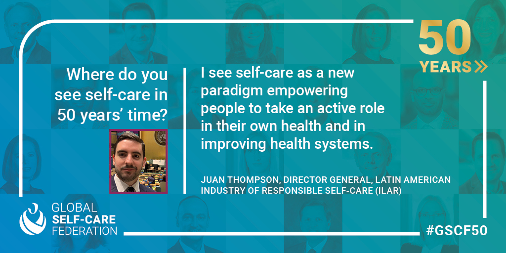 Selfcarefed_org's tweet photo. Whether it’s your home or health, maintaining it requires action. @JuanCThompson shares how he sees #selfcare developing over the next 50 years. #GSCF50 https://t.co/x8nD52luUW