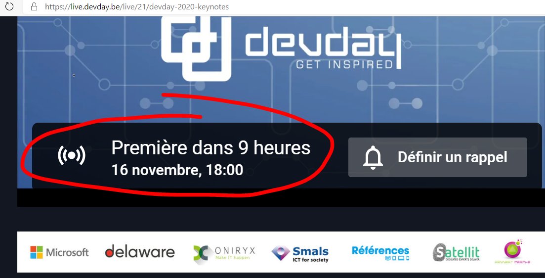 tossnet1's tweet image. The &quot;DevDay&quot; it&apos;s in 9 hours! live.devday.be #DevDay2020