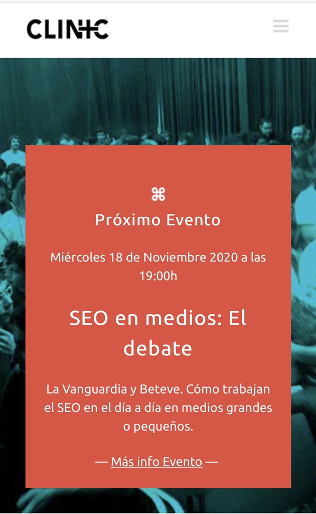 ClaraSoteras's tweet photo. ¿Cómo se trabaja el SEO en medios?

¡Esta semana tenemos una cita con @clinic_seo! Hablaremos de nuestro día a día en @beteve pero también de real-time, elecciones, rutinas en la redacción, clickbait y mucho más. 

Miércoles 18/11 a las 19 h👉 https://t.co/P5oFtN4xKg https://t.co/9MU3xg0Edp