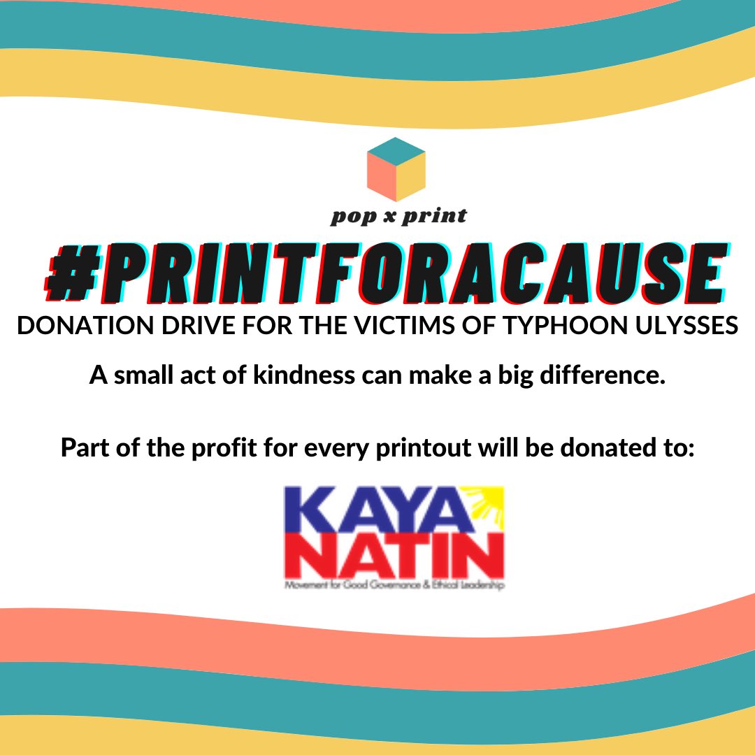 popxprint's tweet photo. #PRINTFORACAUSE for the victims of #UlyssesPH #CagayanNeedsHelp https://t.co/DyUvGwjAsD