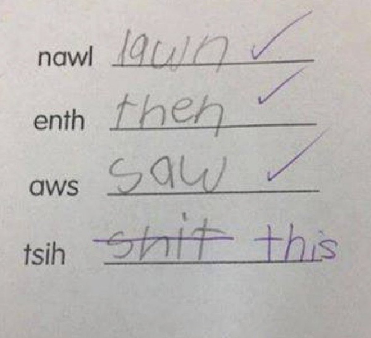 schitt’s creek characters as incorrect test answers