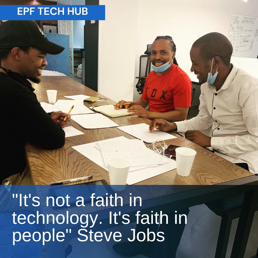 epftechhub's tweet photo. At the EPF Tech Hub, we collaborate and innovate to transform our society! #innovation #teamwork #collab #4IR #digitalsouthafrica #BuildingAfricaThroughTech https://t.co/jbZD0rhlZ3