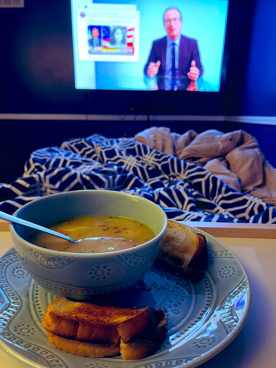 KEEMSTAR's tweet photo. Chicken Noodle Soup! In bed! https://t.co/7aAoBnNoRQ