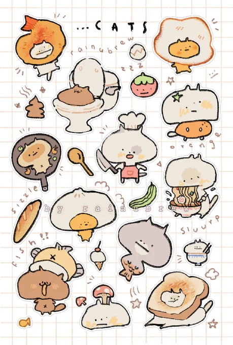 no thoughts, empty head, only cats.?
New stickers are available for preorder now! Link in bio ? 