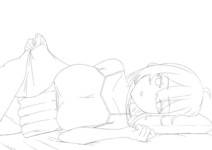 ちょっと前の
#皆さん線画と塗った後を見せてください 