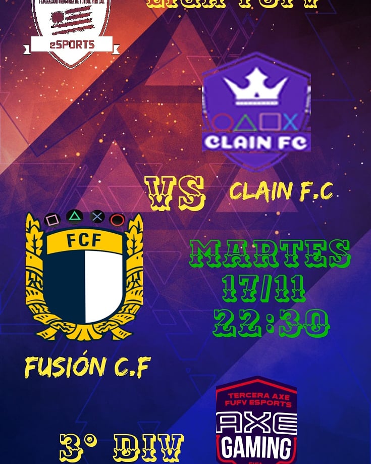 CFusionados's tweet photo. Con todo chicos en estas quinta y sexta fecha de la liga FUFV 3° DIV https://t.co/DUDoExJVvF