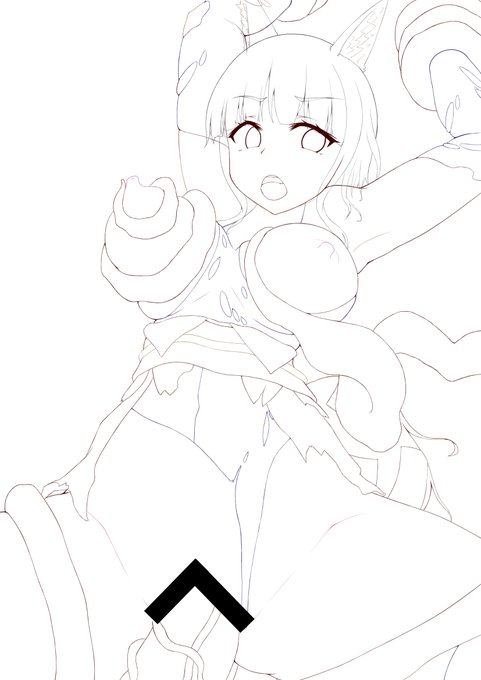 #皆さん線画と塗った後を見せてください

自分にしては質感頑張ったような、もっと頑張れたような 