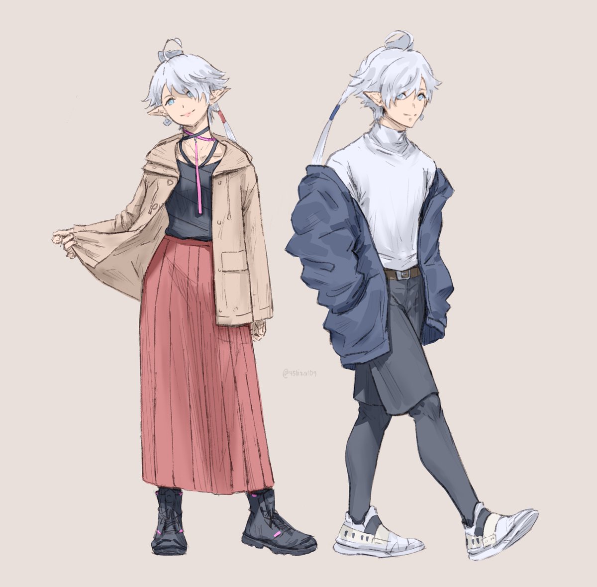 45liza109's tweet photo. alisaie and alphinaud #ffxiv https://t.co/8gYo3coNor