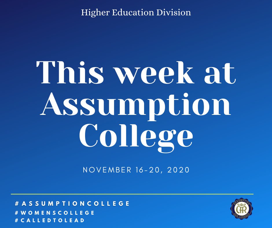 ACSanLoOfficial's tweet photo. "Form women of faith and women of action, attuned to the tensions of our times, in love with freedom and inspired by the Gospel values"
As we face a new week, the Higher Education Division hears out the voices of the students as raised up by the Assumption Student Council. https://t.co/CEwg3DD1wS