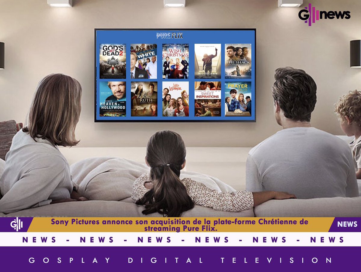 gosplaydigital's tweet photo. NEWS : Sony Pictures Entertainment achète le service de streaming chrétien Pure Flix pour élargir son audience
Sony Pictures a annoncé qu'il achèterait la plate-forme de streaming chrétienne Pure Flix. https://t.co/Xd3Jnl972A