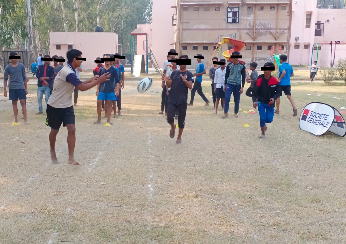 RugbyIndia's tweet photo. Rugby Builds Character!
On this Children's Day, Rugby India launched a #RugbyforChange rehabilitation program in the Children in Need of Care and Protection (CNCP) Home in Delhi.
#ImpactBeyond #PauseRestartReform #RugbyRehab @asiarugby @WorldRugby @SocGen_India https://t.co/J1rQv3NCtI