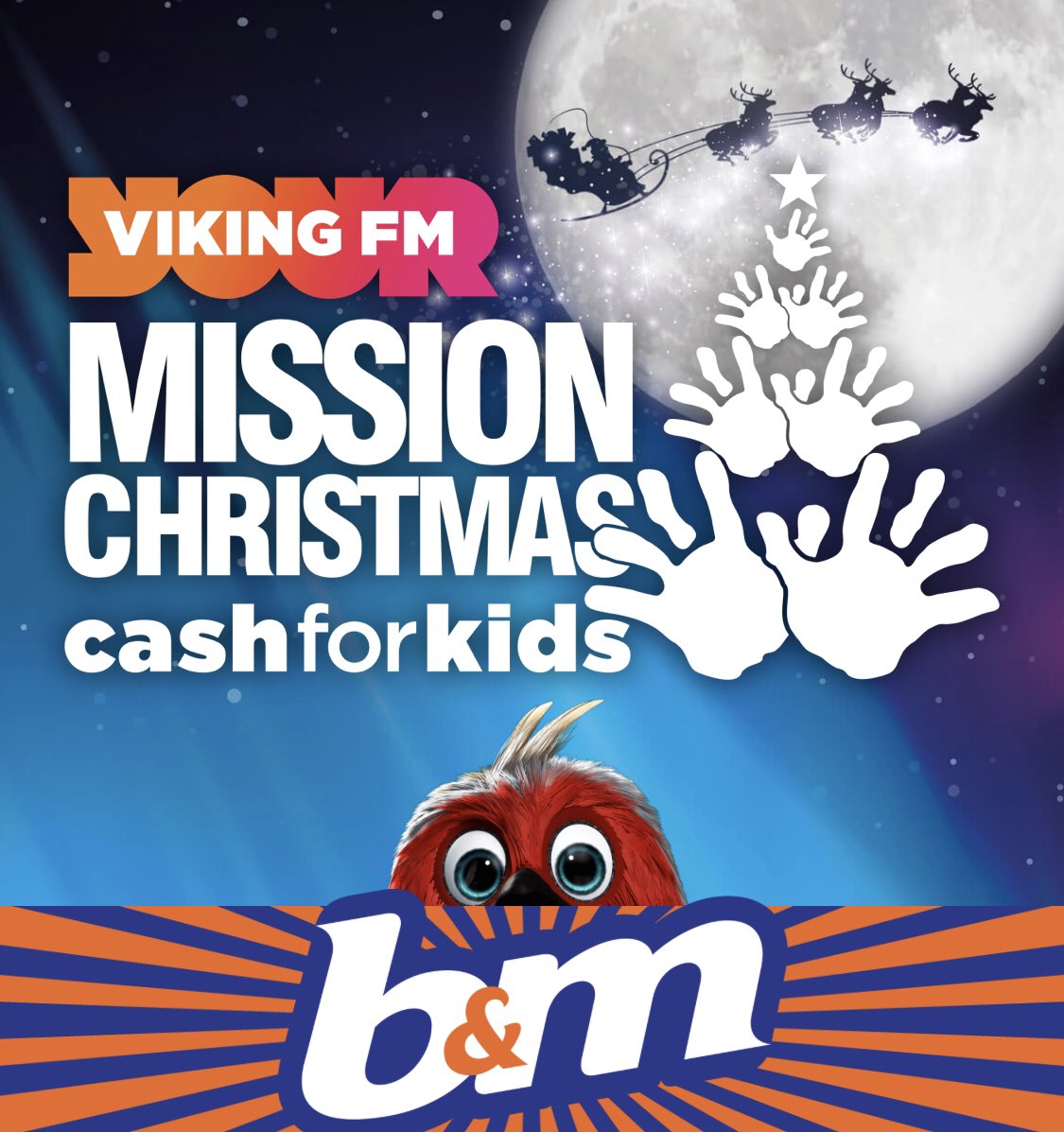 This year more than ever, children around here need us all to make sure they wake up to a gift from Santa this Christmas. PLEASE donate to our Cash For Kids campaign. Donate online here: vikingfm.co.uk/mission. Thank you.